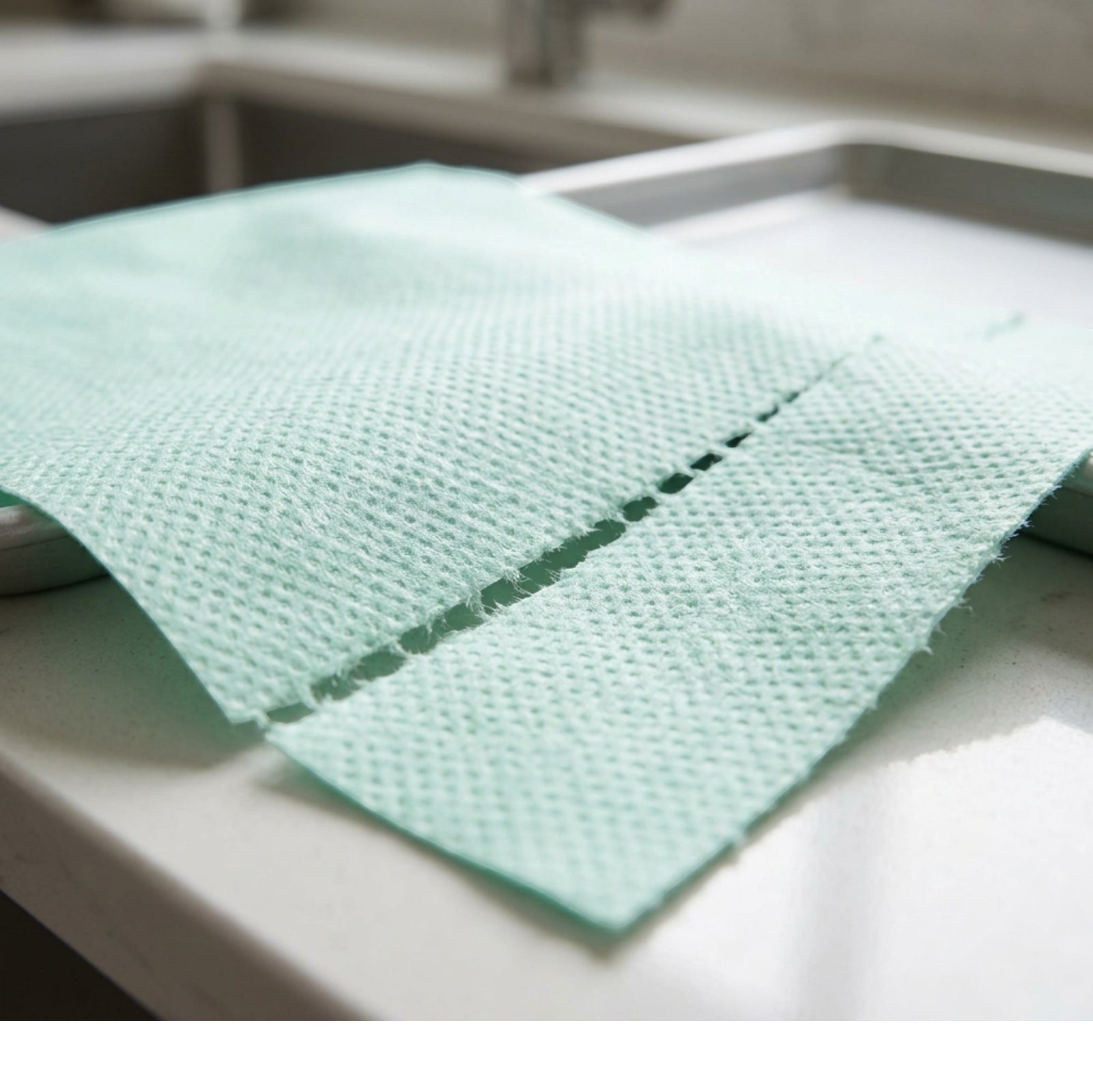 Avibt Perforated Nonwoven Cleaning Cloth Roll 30 Sheets Mint - Detail view